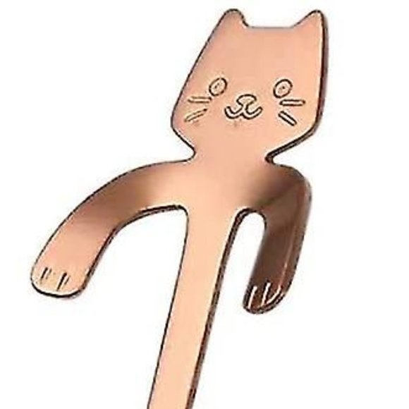 Rose Gold Stainless Steel Cat Spoons - THREE PIECES 🥄🥄🥄 -  NEW! - Picture 4 of 13